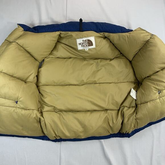 Vintage The North Face Puffer Vest Jacket Size Small Blue Brown Label Goose Down - Picture 5 of 10